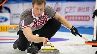 Керлинг. Россия - Дания. Чемпионат Мира по кёрлингу среди смешанных пар 2015 - Группа А