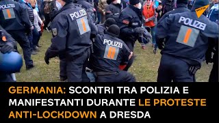 Germania: scontri tra polizia e manifestanti durante le proteste anti-lockdown a Dresda