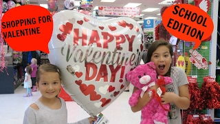 SHOPPING AND MAKING VALENTINES CARDS " SCHOOL EDITION " ALISSON AND EMILY