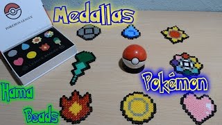 Medallas Pokémon de Kanto con Hama Beads [SpeedArt + Review]