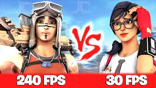 X1 240 FPS vs 30 FPS *PC x Nitendo Switch* FORTNITE