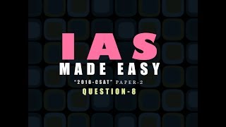 CSAT 2018 Paper 2 Question 8