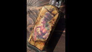 Декорирование бутылки. Имитация камня. (Decoration of a bottle. Imitation stone).