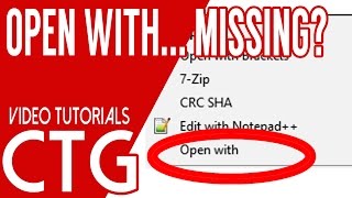 FIX: Open With Missing in Windows 10 + Change Default Open Options