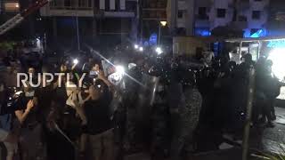 Clashes erupt between police and families of Beirut blast victims outside interior minister's house