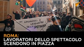 Roma: lavoratori dello spettacolo scendono in piazza