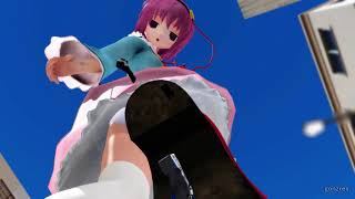 【巨大娘 giantess】空から巨大娘/Giant falling from the sky【MMD】