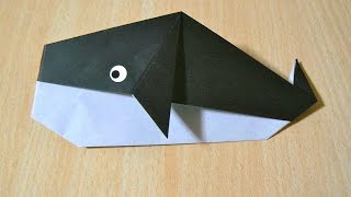 如何製作鯨。摺紙。 藝術工藝。