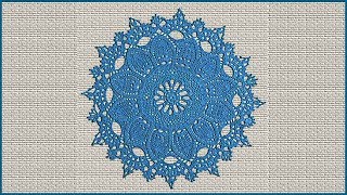 Красивая салфетка крючком. Вязание салфетки. Салфетка крючком. Часть 1. (napkin. crochet. P. 1)