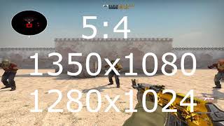 POROWNANIE ROZDZIELCZOSCI W CS GO! 16:9 VS 4:3 VS 5:4 VS 1:1