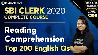 SBI Clerk 2020 | Top 200 English Questions | Part 6 | Reading Comprehension for Bank Clerk Exam