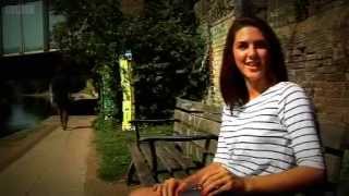 Interview with a cigarette-smoking woman