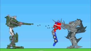 Incredibots Transformers - Megatron kills Optimus Prime