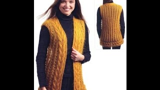 Женская Безрукавка-Жилет Спицами - 2019 / Women's Vest Vest-spokes / Damenweste Vest-Speichen