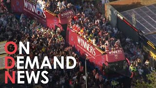 HUGE West Ham Street Party & Parade After Europa Conference League Win ️