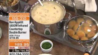 Bon Appetit 1800-Watt Infrared Countertop Double Burner