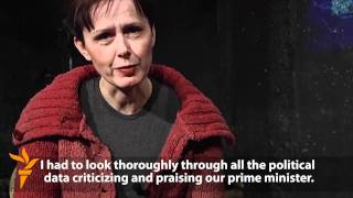 Political Monster 'Berlusputin' Menaces Moscow Theatergoers
