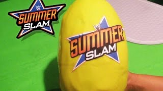 WWE SummerSlam 2018 Giant Play Doh Surprise Egg Opening (WWE Surprise Eggs)