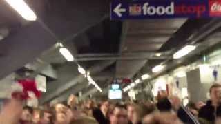Liverpool fans pre-match away at Wigan 2013 Thatcher song