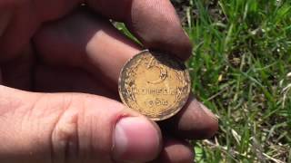 Два пятока Николая второго найденные в сгоревший деревни с Minelab Safari