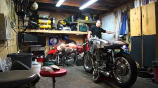 XS650 750cc big bore 277 re-phase Shell #1 cam ported head titanium valves - first start ever