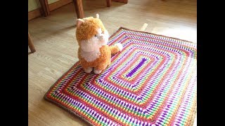 Полосатый коврик крючком/Striped rug crochet