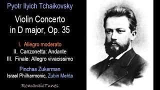 Tchaikovsky Violin Concerto in D major, Op. 35; Zukerman, Israel Phil., Mehta