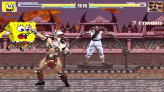 MUGEN Battles Episode 3 SpongeBob VS Kintaro and Shao Kahn