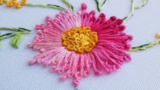 ВЫШИВКА для начинающих ШОВ ПЕСТИК |  EMBROIDERY for beginners pistil stitch