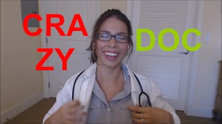 ASMR Inappropriate Doctor Visit! Ear cleaning, Soft Spoken, Heartbeats, Sound Effects, Brushing