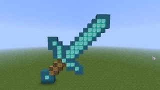 как сделать алмазный меч в minecraft