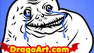 How to Draw Forever Alone, Forever Alone, Step by Step