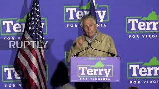 USA: Democratic candidate McAuliffe makes closing arguments in VA governor race