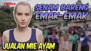 SERU!!!  Senam Aerobic Bareng Emak Emak & Jualan Mie Ayam