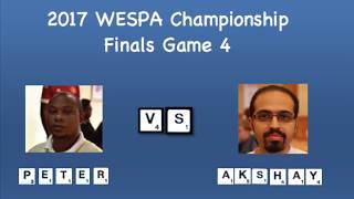 Scrabble Analysis: Game 4 of WESPAC Finals