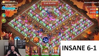 Free 2 Play INSANE 6-1 NO ARTIFACTS 100% Castle Clash