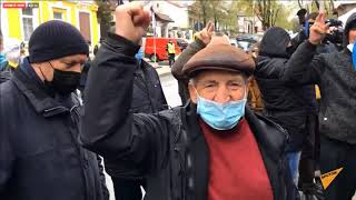 Протест у здания Конституционного суда в Кишиневе