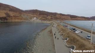 аэросъемка в находке / городской пляж рица part1