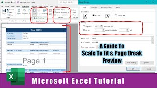 Page Break Preview & Scale To Fit | Microsoft Excel 2016 Tutorial | The Teacher