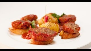 Биточки из куриных желудков с острым картофелем | Птица. От филе до фарша