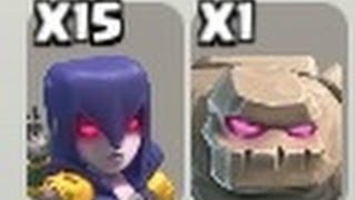 Clash of clans witches and golems! And then some drags!(Gameplay)