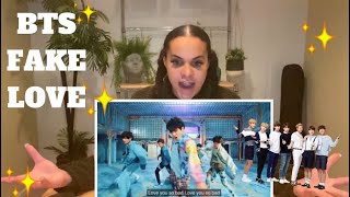 AMERICAN DRAMA TEACHER FIRST TIME REACTS TO BTS FAKE LOVE!