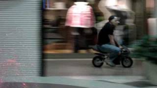 Pocket bike in the mall.