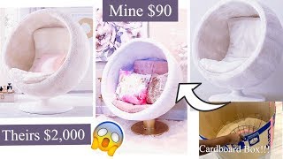 UNBELIEVABLE 2020 ROOM DECOR TREND USING CARDBOARD BOXES!!! DIY ORBIT CHAIR WITH BOXES!