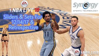 Nba Live 18/ My Sliders And Settings Plus The Slider & Sets Retropective That Needs To Return!