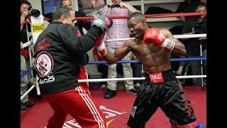 RIGO TRAINING AT MAYWEATHER GYM FOR UNDERCARD BOUT AT WARD KOVALEV