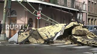 USA: New Orleans streets strewn with debris following Hurricane Ida