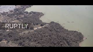 Tonga: Aerial images by New Zealand military show damage caused by volcano *STILLS*