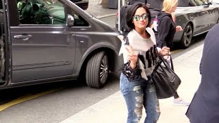 EXCLUSIVE: Demi Lovato arriving at Paris airport