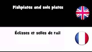 APPRENDRE L'ANGLAIS = Éclisses et selles de rail